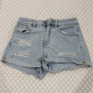 PacSun Light Blue Ripped Jean Shorts